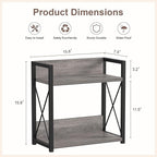 Giikin Coffee Bar Accessories, 2 Tier Spice Rack for Counter, Gray Kitchen Countertop Organizer (Grey, L)