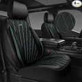 CAR PASS Thick Foam 3D Air Mesh Leather Car Seat Covers Front Seats Only, Breathable Premuim Leather Two Front Seat Cover, Ai