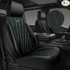 CAR PASS Thick Foam 3D Air Mesh Leather Car Seat Covers Front Seats Only, Breathable Premuim Leather Two Front Seat Cover, Ai