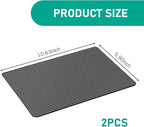 leechio 2 PCS Car Dashboard Anti-Slip Mat, 10.63" x 5.9" Grid Anti Slip and Heat-Resistant Instrument Dash Mat, Dashboard Acc