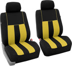 FH Group Car Seat Cover Full Set Striking Striped Car Seat Covers with Front Seat Covers and Rear Split Bench, Universal Fit 