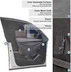 Upgrade Stretchable&Breathable SUV Car Window Shade - Oversize Double Mesh for Heat Shading and Bug&UV Protection - Car Must Have Privacy Shades for Cars,Truck,SUV When Camping (Rear window/2pcs)