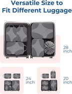 BAGSMART Compression Packing Cubes for Travel, Compressible Luggage Organizer for Cruise Ship, Lightweight Travel Essentials 