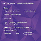 3M Perfect-It Random Orbital Polish, 34133, 1 Pint, Fast Cutting Polisher for Automotive Buffing & Polishing, High-Gloss Finish