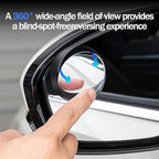 Blind Spot Mirror 2 Pcs Car Side HD Frameless Convex Mirror, 3x Larger Blindspot View, Wide Angle Rearview with Rain Guard for Family Car SUVs