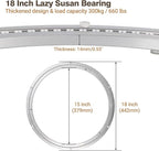 18 Inch Lazy Susan Bearing Aluminum Alloy Rotating Turntable, Non - Slip Mute Metal Bearing Swivel Plate Hardware for Dining 