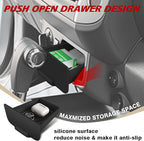 Muslogy Storage Drawer Tray Compatible with 2005-2021 Nissan Frontier Accessories Center Console Organizer Anti-Slip Cubby Silicone Insert Extra Storage Box (Fits Trims with Console Hole Only)