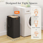 Lifewit 50L Slim Laundry Hamper, Narrow Small Laundry Basket with Handle for Dirty Clothes, Collapsible Tall Thin Laundry Bin