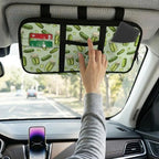 Funny Cucumber Car Sun Visor Organizer Fashion Car Sun Visor Storage Bag with Card Holder Easy to Store Universal Size Fit for Most Cars SUV