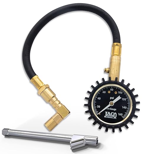 JACO EliteProPlus Tire Pressure Gauge with Dually Air Chuck - 160 PSI
