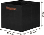 Temary Cube Storage Bins 4Pack Foldable Storage Baskets for Clothes Shelf Basket with Handles, Fabric Storage Boxes Organizer
