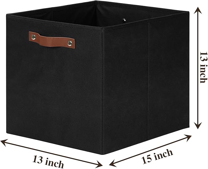 Temary Cube Storage Bins 4Pack Foldable Storage Baskets for Clothes Shelf Basket with Handles, Fabric Storage Boxes Organizer
