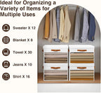 Homsorout Large Storage Bins with Lids - 4 Pack Foldable Decorative Organizers with Clear Windows & Handles, Cube Storage Org