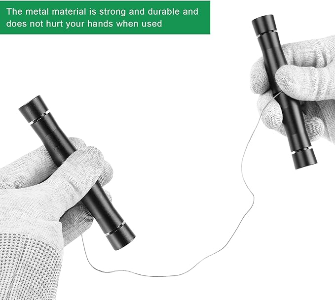 Emblem Removal Tool, Aluminum Alloy Car Surface Logo Plate Line Remover Tool with Replacement PE Cables, Line Remover for Eas