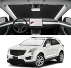 Custom Fit Windshield Sun Shade for Cadillac XT5 2017-2026, Blocks UV & Heat, Front Window Sunshade Accessorie, Easy Fold & Store Keep Your Car Cooler