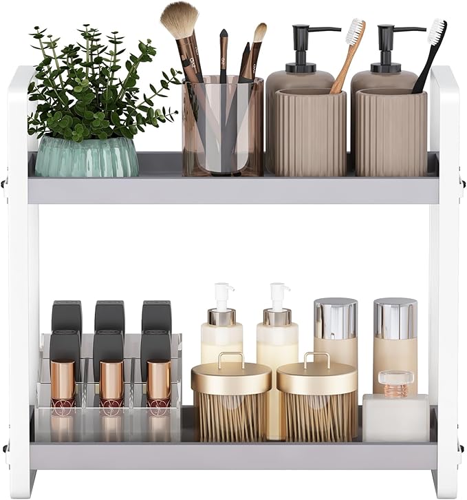 HNRLOY Bathroom Counter Organizer,Bathroom Countertop Organizer,Counter Shelf,Countertop Storage,Organization and Storage,Mak