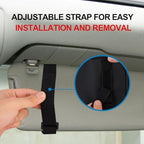 Car Visor Organizer CD Holder, Faux Leather Multi-Pocket Organizer Storage for Car/SUV/Truck with 13 CD Storage Sleeves, Sunglass Clip, Card Holder, CD Case Holder, Visor Accessories
