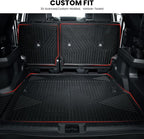 LASFIT Cargo Mat for Toyota 4Runner 2010-2024 (Only Fit 5-Seats) Back Seat Protector for 5th gen 4Runner Seater Accessories (Fit W/O Sliding Cargo Tray, Rear Backrest Mats+Rear Trunk Mat)