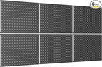 TORACK 6 PCS 12x16 in Metal Boards for Garage, Workbench, Tool Organizer Pegboard with 1/8" & 1/4" Holes, Modular Wall-Mounte