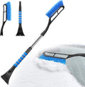 MMOBIEL Snow Brush and Ice Scraper for Car Windshield Essential Automotive Exterior Accessory, Winter Car Gadget – Detachable Universal Vehicle Snow Scraper – Durable Ergonomic Grip – Blue