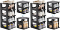 HAIXIN Shoe Organizer Rack for Small Spaces 5 Tier Plastic Vertical Narrow Shelves for Closet Black Shoe Holder, Stand for En