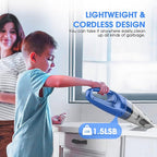 Handheld Vacuum Cordless Rechargeable – 6000Pa Mini Hand Held Vacuum, LED Light, 20–25 Mins Runtime, USB Charging, 500ML Cup 