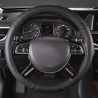 Car Pass Classical Leather Automotive Universal Steering Wheel Covers,Universal Fit for Suvs,Trucks,Sedans,Cars,Vans,14.5-15i