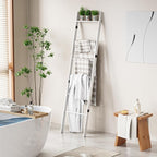 BAMBANG 6-Tier Blanket Ladder for Living Room, Blanket Quilt Ladder Rack Rustic Decorative Towel Holder, Wall Leaning Blanket
