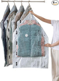 Vacuum Storage Bags for Clothing - NeatNest 6 Pack Space Saver Garment Bags with Hangers, 3 Medium + 3 Large, Vacuum or Hand 