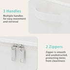 Under Bed Storage Containers, Foldable Closet Organizers with Handles, Underbed Cube Organizer Basket with Zippered, 2 Pack, 