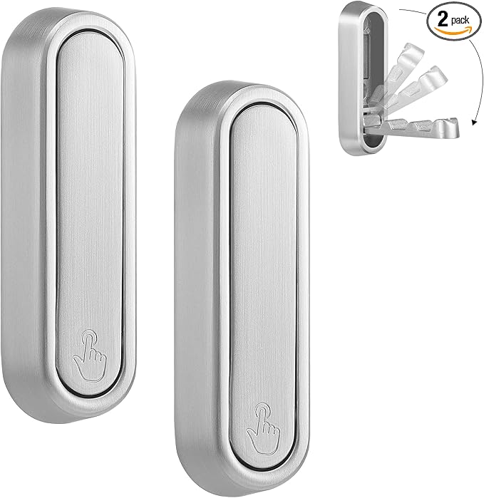 Dntorx Folding Coat Hooks, 2 Pcs Foldable Silver Wall Hooks Heavy Duty Foldable Hook Bathroom Towel Hooks Robe Hooks Wall Mou