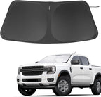Front Windshield Sun Shade Foldable Front Window Sun Shield Visor Custom Fit for 2019-2024 Fo-rd Ranger Block UV Rays Car Accessories Heat Keep Car Cooler