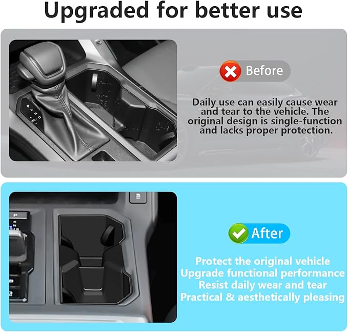 Cup Holder Inserts for RAV4 2026 Accessories Non‑Slip Silicone Center Console Cup Holder Liner Anti‑Spill & Anti‑Scratch Inte