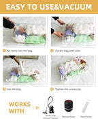 Vacuum Storage Bags for moving, Vacuum Seal Bags for Memory Foam, Latex, Clothing & Bedding, Space Saver Bags for Organizatio