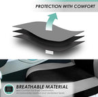 FH Group Universal Fit Gray Black Automotive Seat Covers Combo Set with Steering Wheel Cover and Seat Belt Pad fits Most Cars
