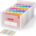 ABC life 26 Pockets Accordion File Organizer, Expanding File Folder, Portable Monthly Paper Bill Tax Receipt Organizer, Lette