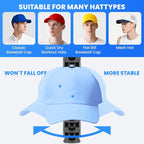 Vrurc Hat Organizer for Baseball Caps, 2 Pack Wall Mounted Rack with Strong Adhesive, Multilayer Storage Holds 40 Hats for Cl