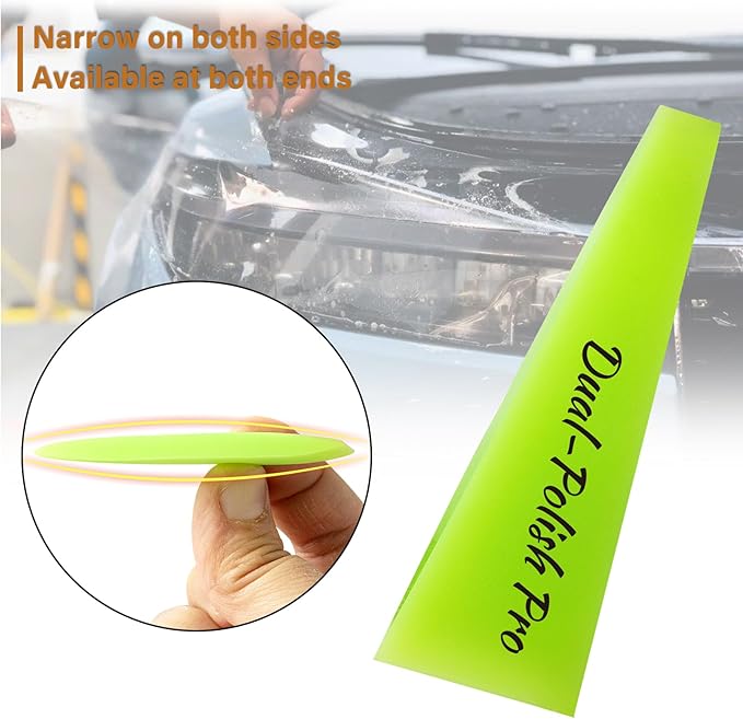 Gomake Small Squeegee 2PCS PPF Squeegee Kit Anti-Scratch TPU Rubber Scraper for Car Paint Film Installation, Window Tint Windshield Glass Cleaning Squeegee Tool