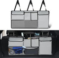 UYYE Trunk Hanging Organizer, Backseat Storage Bag, Collapsible Car Interior Accessories with 4 Pockets & 2 Mesh Pouches for