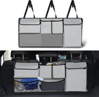 UYYE Trunk Hanging Organizer, Backseat Storage Bag, Collapsible Car Interior Accessories with 4 Pockets & 2 Mesh Pouches for