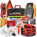 Everlit Survival Car Emergency Kit, Roadside Safety Tool Kit with Gloves,Digital Auto Air Compressor Tire Inflator, First Aid
