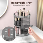 Rotating Makeup Organizer, 360° Spinning Skincare Organizers, Adjustable Layer Cosmetic Storage Lazy Susan Makeup Organizers 