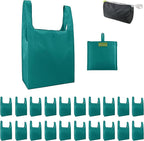 BeeGreen Marrs Reusable Grocery Bags Wholesale Marrs Green Reusable Kitchen Bags Bulk Foldable-Machine Washable with Zipper Storage Pouch 20 Packs