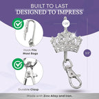 Women’s Bag Charm Key Finder, Car Keychain Hook, Cute Purse Organizer & Tote Bag Accessories, Gifts for Mom - Original