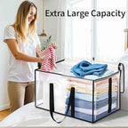 12 Pack-Extra Large Heavy Duty Moving Bags - Waterproof Storage Totes with Handles & Zippers, Foldable for College Dorm, Stor
