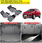 TPE Floor Mats for 2014-2023 Chevy Trax&13-23 Buick Encore (Not fit GX), All Weather Car Floor Liners Fit Chevy Trax Accessories Black