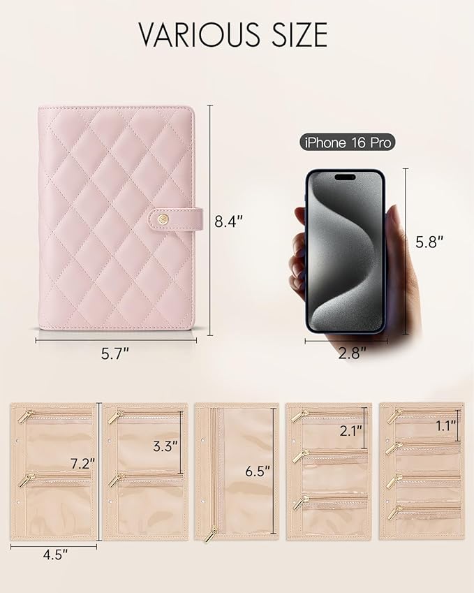 Vlando Travel Jewelry Case,Jewelry Organizer Box with Clear Zipper Velvet Jewelry Pouch Bag, PU Leather Jewelry Case,Gift for