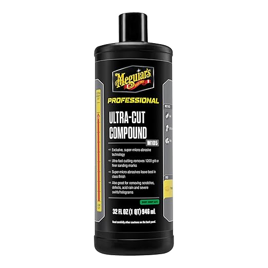 Meguiar's Mirror Glaze M105 Ultra-Cut Compound, 32 Fl. Oz (Pack of 1) - Packaging May Vary