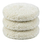 Fasmov 3 Pack Wool Polishing Pad, 7 inch Wool Buffing Pad for Compound Cutting & Polishing, Buffing Pad Kit for Car, Boats, Trucks and RVs Polishing