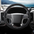 Steering Wheel Cover for Chevy Silverado 1500 2014-2018/2500 2500HD 3500 3500HD 2015-2019/ 4500HD 5500HD 6500HD 2019-2024/ Suburban Tahoe 2015-2020/ Colorado 2015-2022/ Traverse 2018-2023 Chevrolet